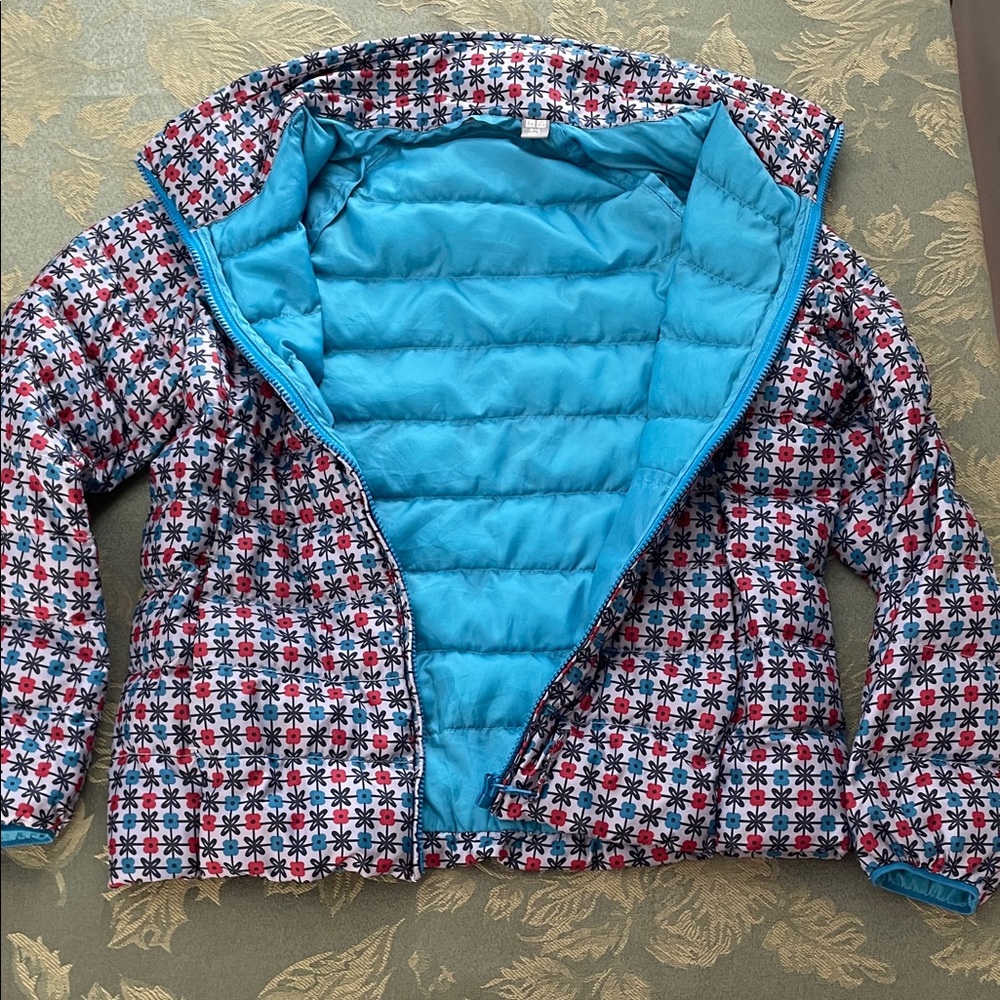 Uniqlo Floral Jacket with Blue Interior